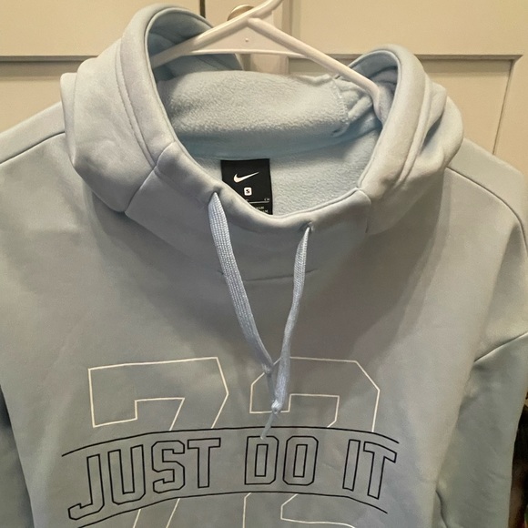 Nike baby blue cowl neck sweatshirt. - Picture 2 of 5